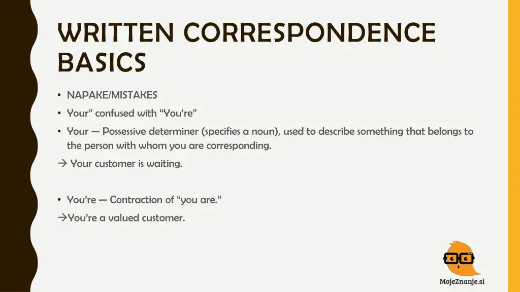 written correspondence basics 5