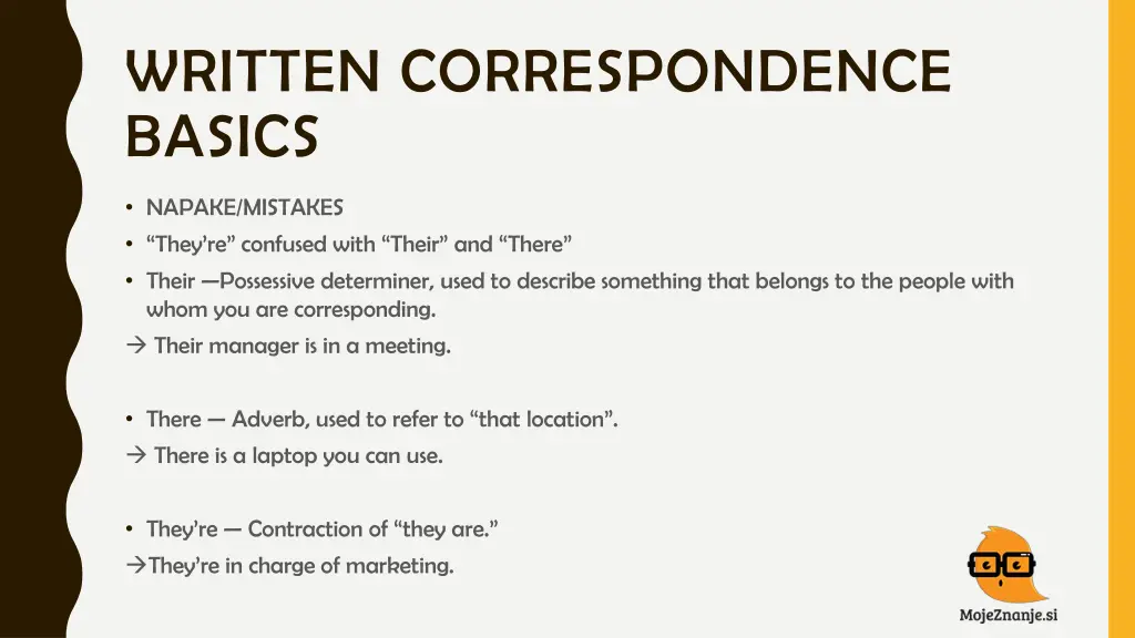 written correspondence basics 6