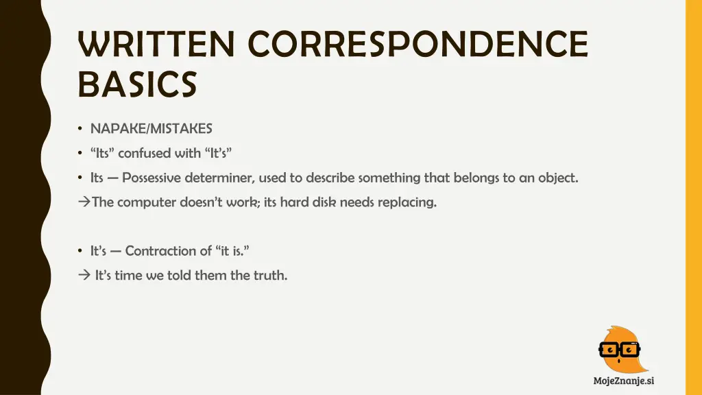 written correspondence basics 7