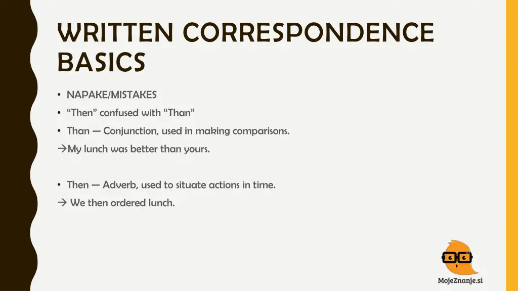 written correspondence basics 8