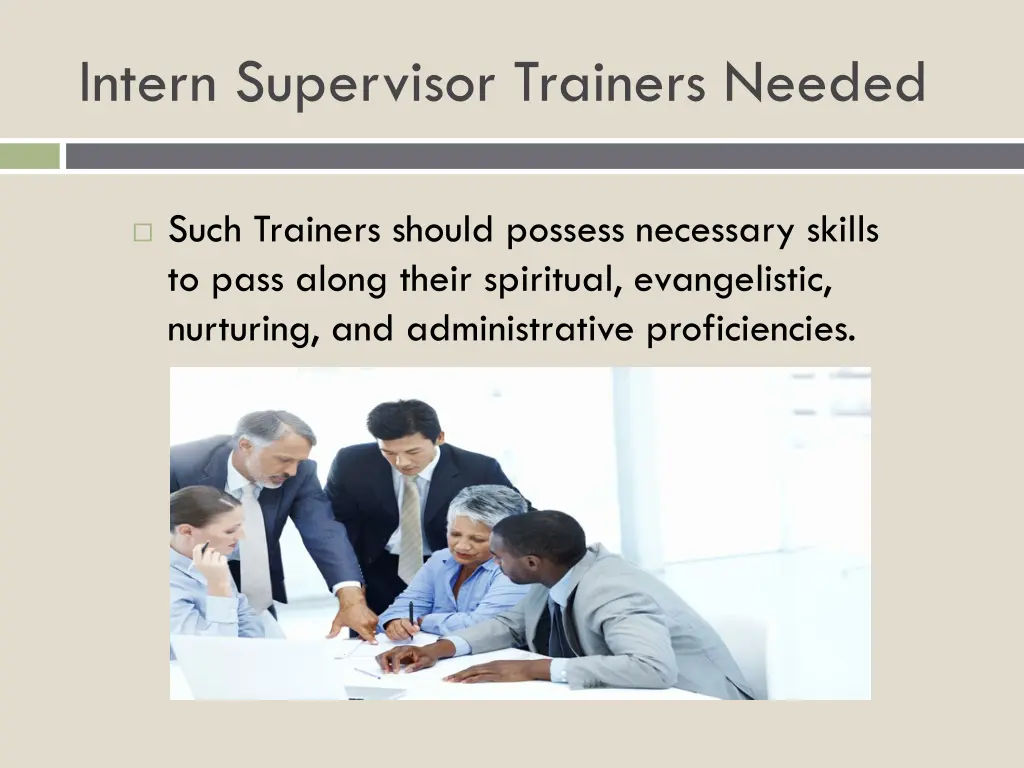 intern supervisor trainers needed