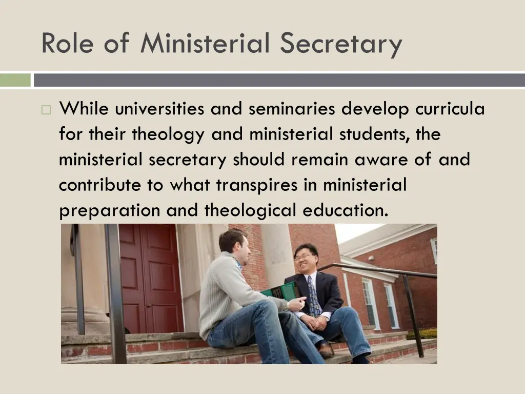 role of ministerial secretary