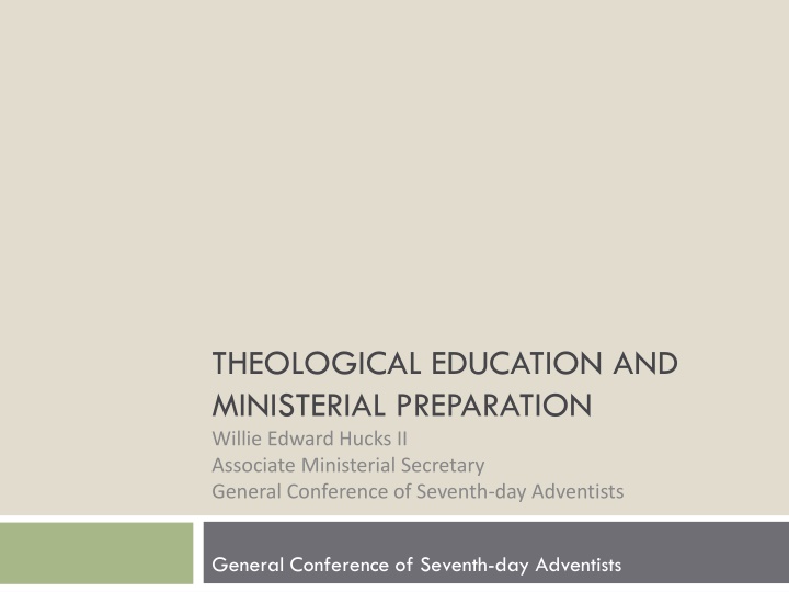 theological education and ministerial preparation