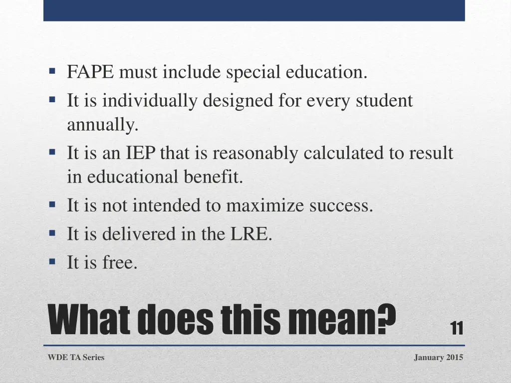 fape must include special education