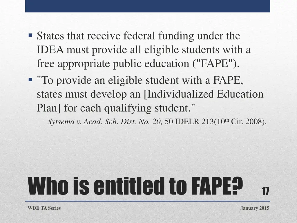 states that receive federal funding under