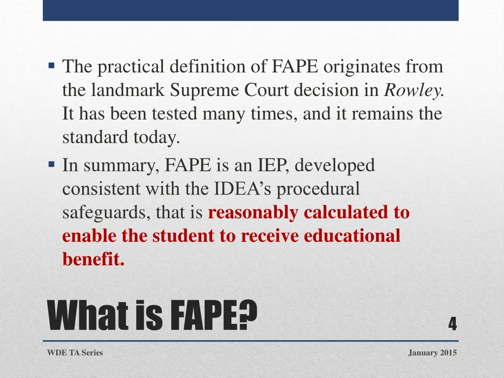 the practical definition of fape originates from