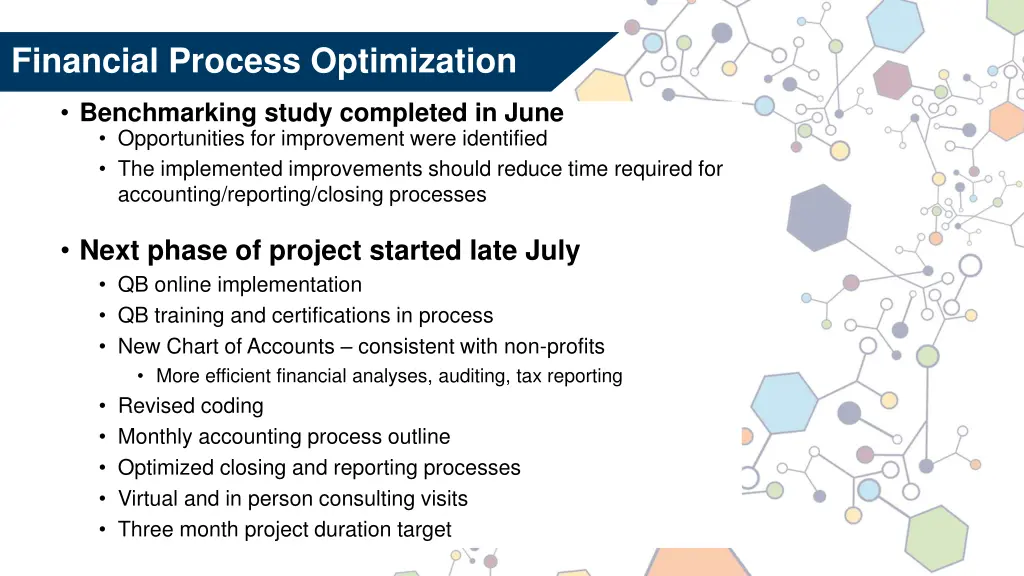 financial process optimization