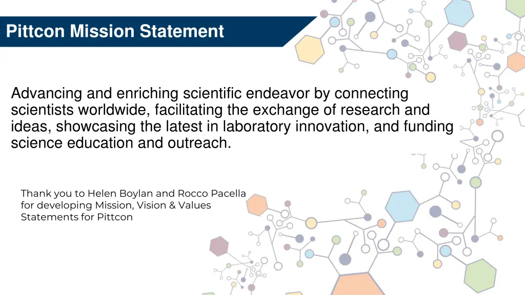 pittcon mission statement