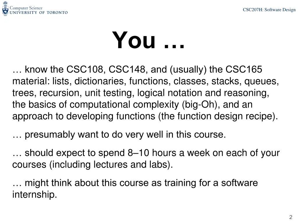 csc207h software design 1