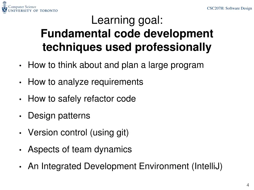 csc207h software design 3