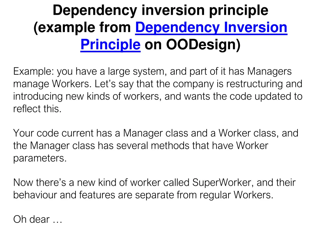 dependency inversion principle example from