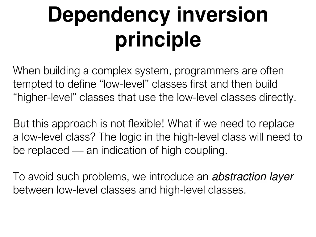 dependency inversion principle