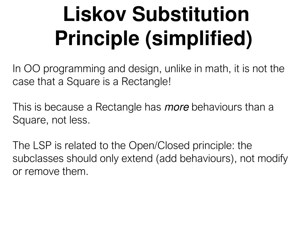 liskov substitution principle simplified 2