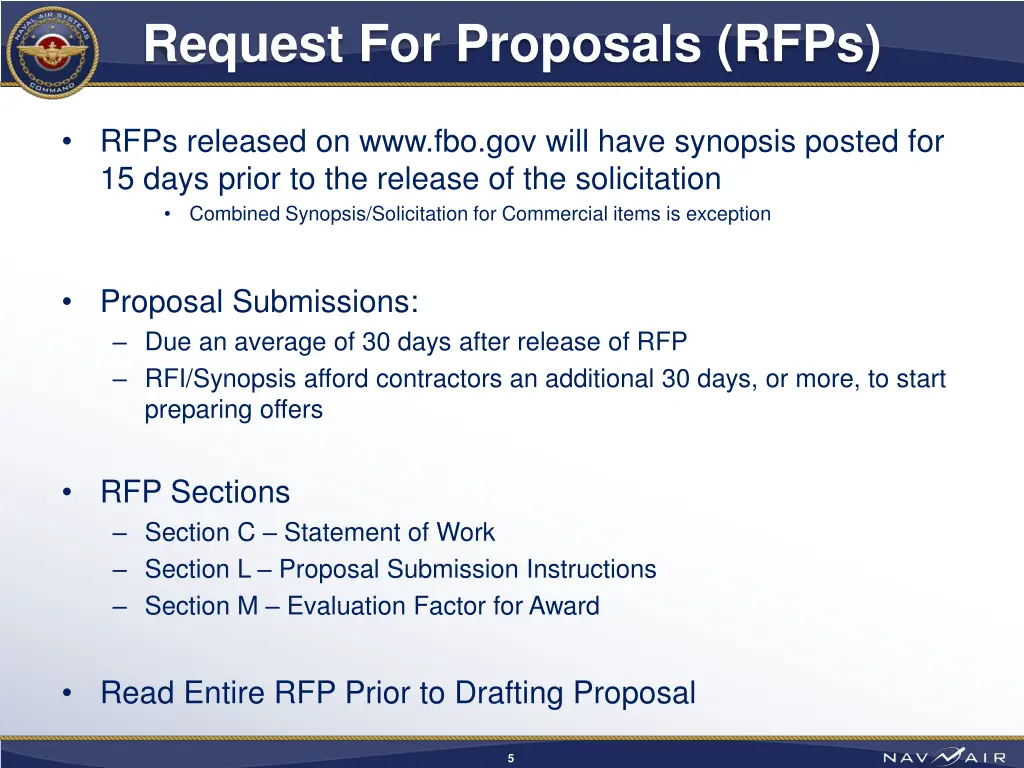 request for proposals rfps