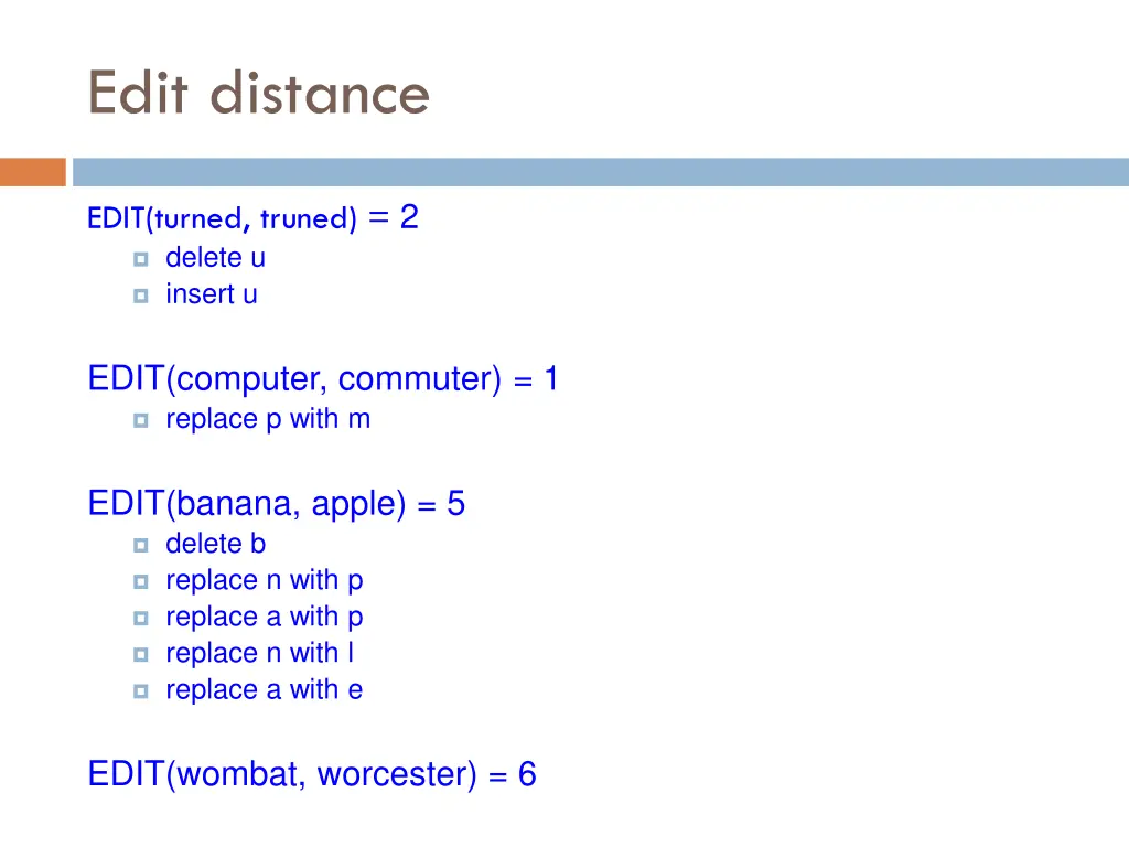 edit distance