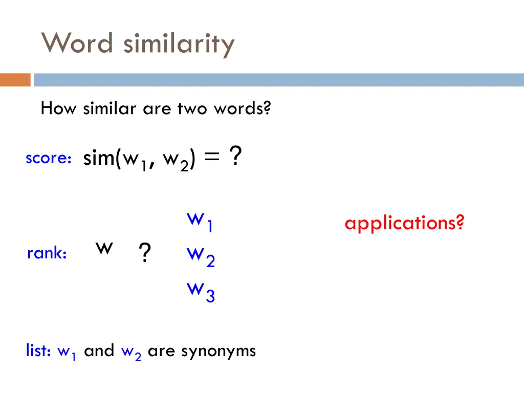 word similarity 1