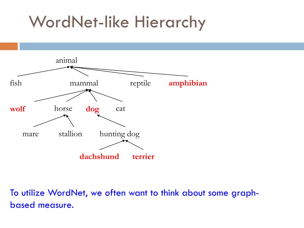 wordnet like hierarchy