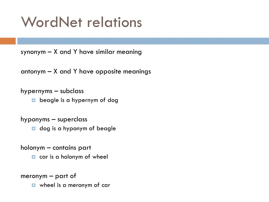 wordnet relations 1