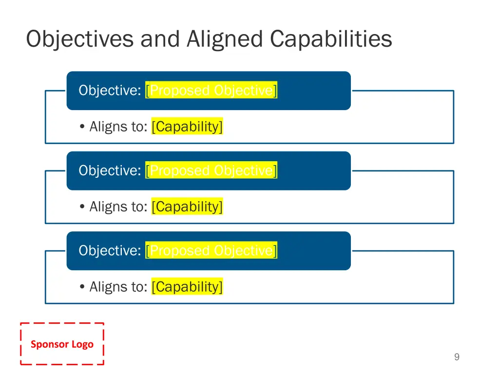 objectives and aligned capabilities