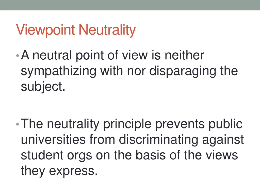 viewpoint neutrality
