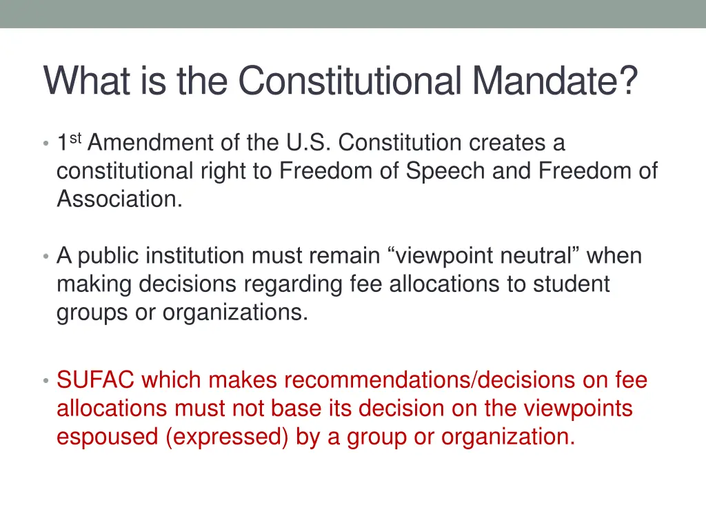 what is the constitutional mandate