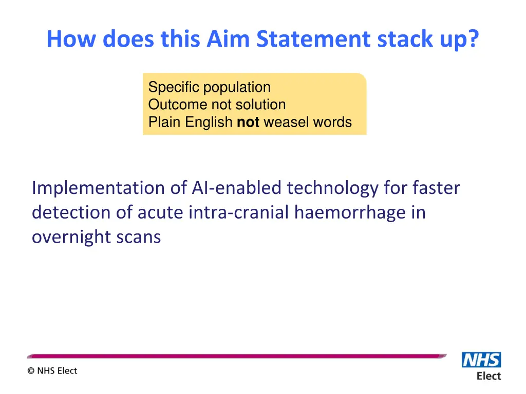 how does this aim statement stack up 3