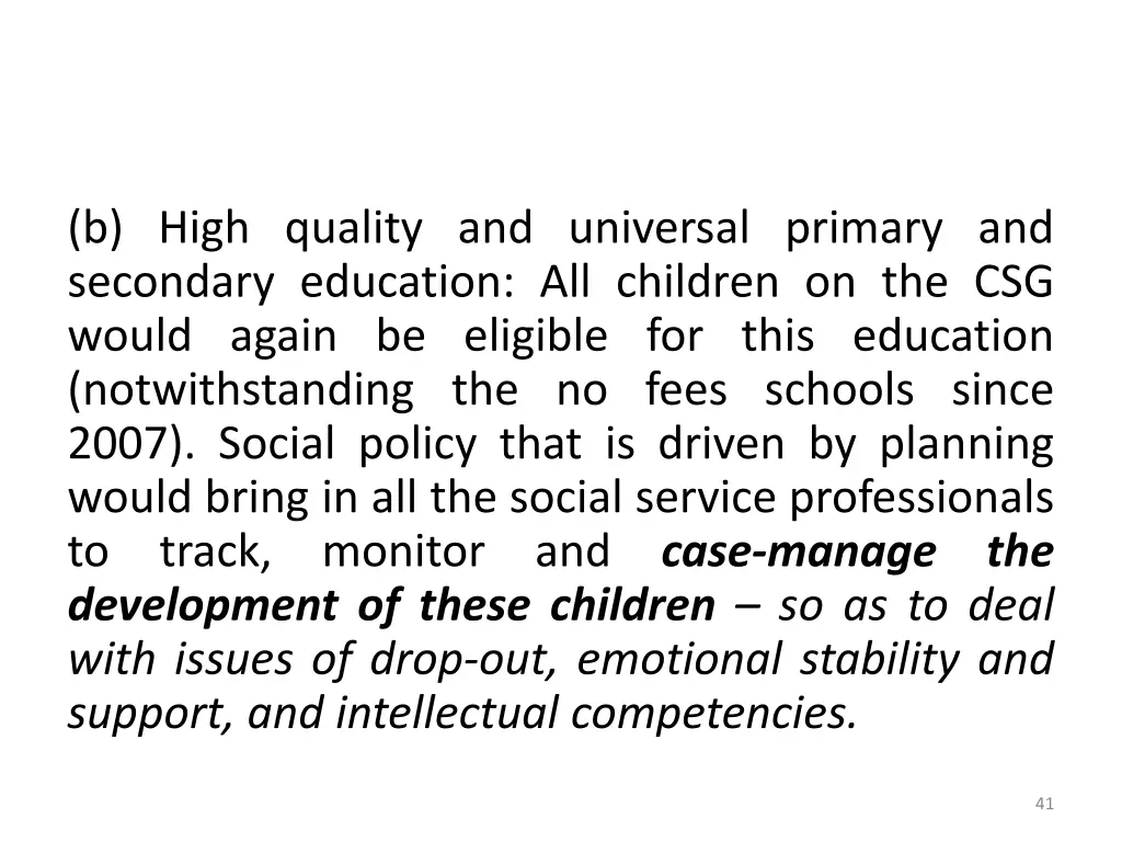 b high quality and universal primary