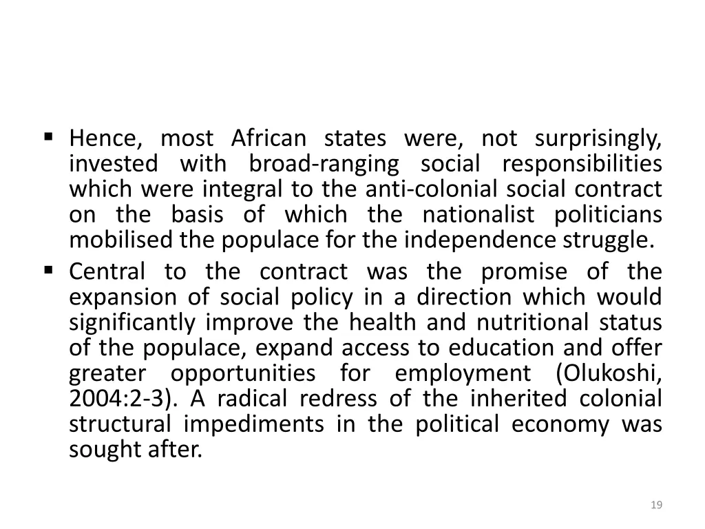 hence most african states were not surprisingly