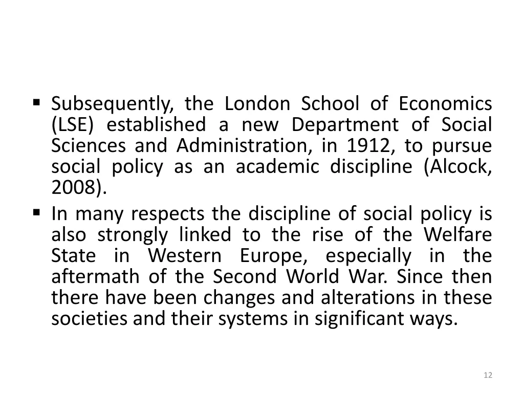 subsequently the london school of economics