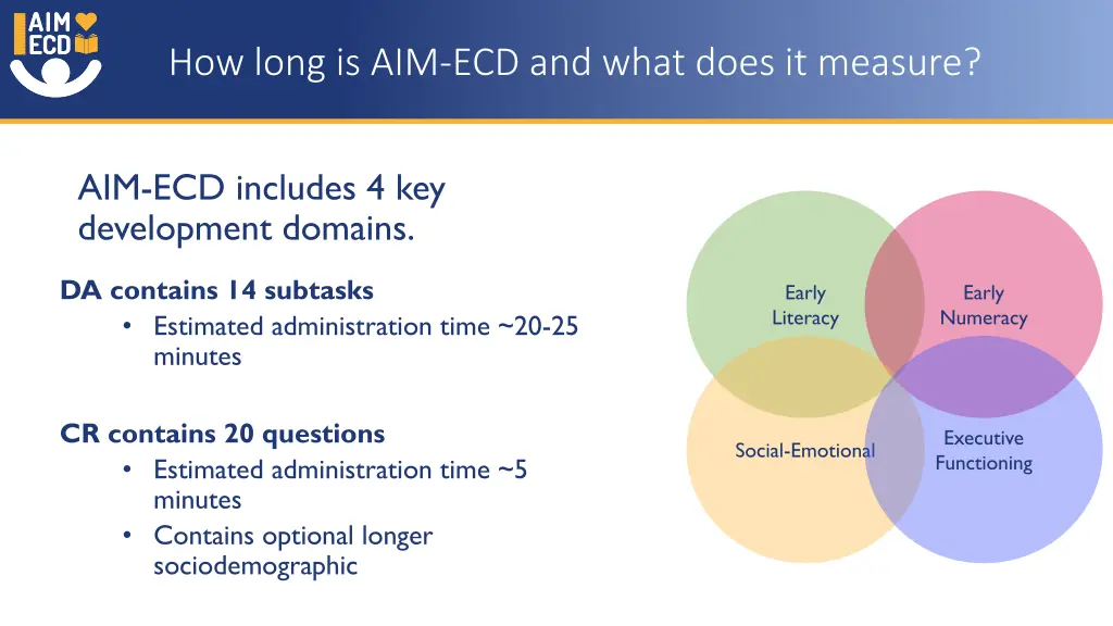 how long is aim ecd and what does it measure