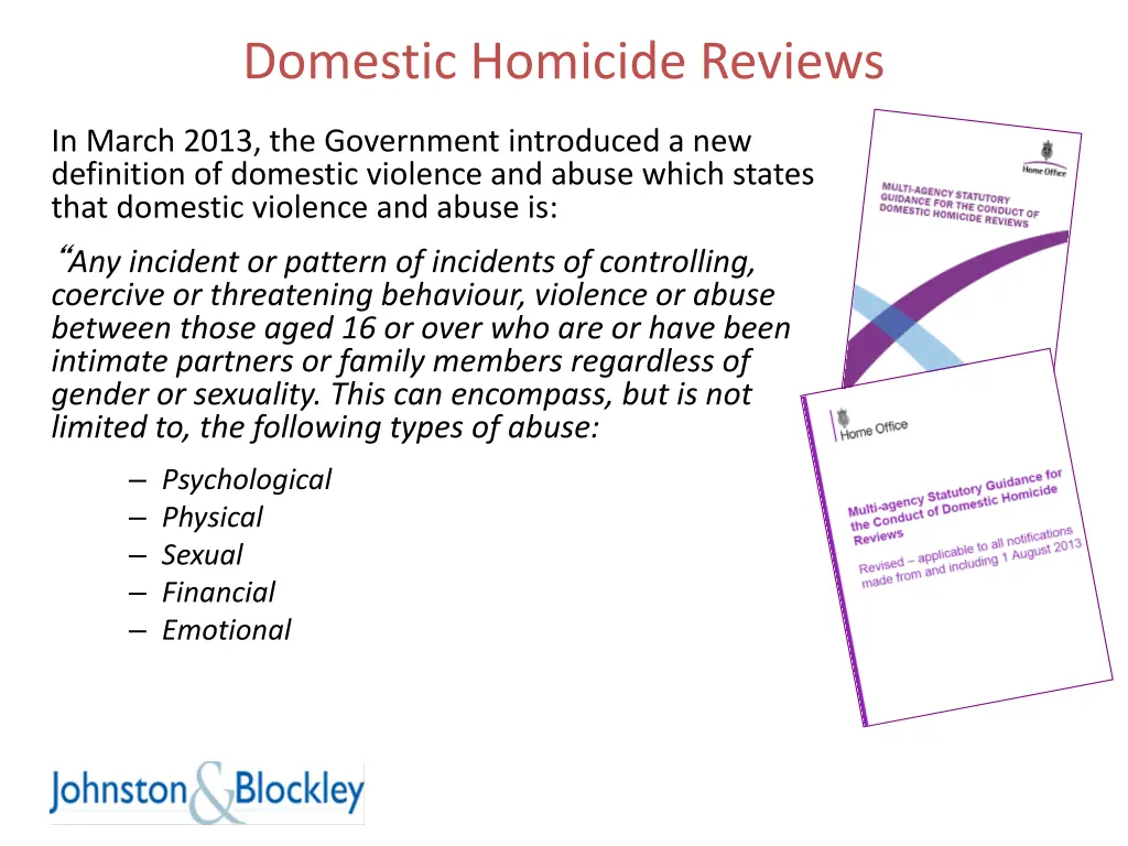 domestic homicide reviews