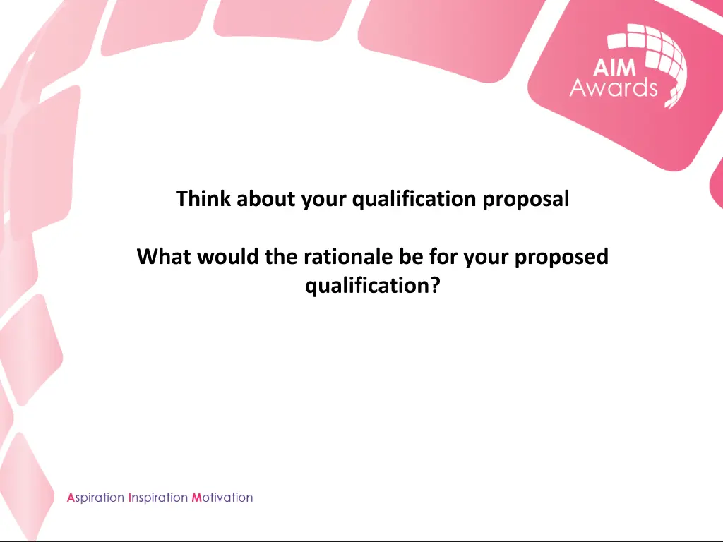 think about your qualification proposal