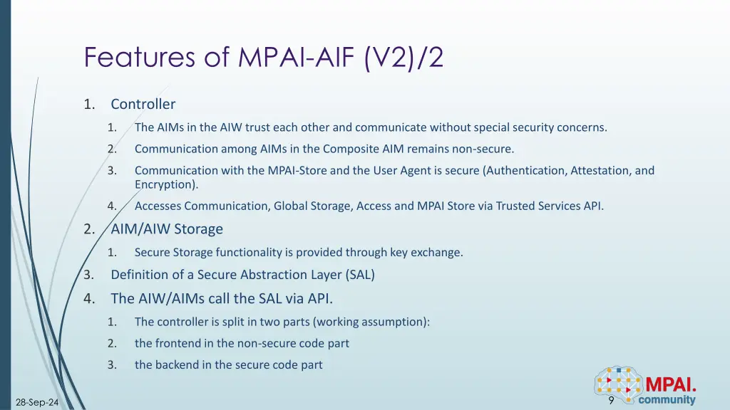 features of mpai aif v2 2