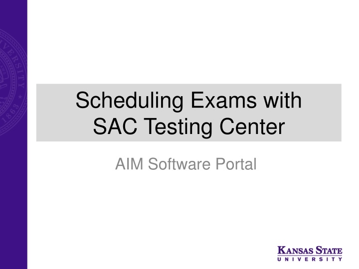 scheduling exams with sac testing center