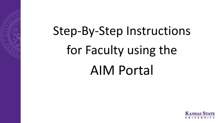 step by step instructions for faculty using