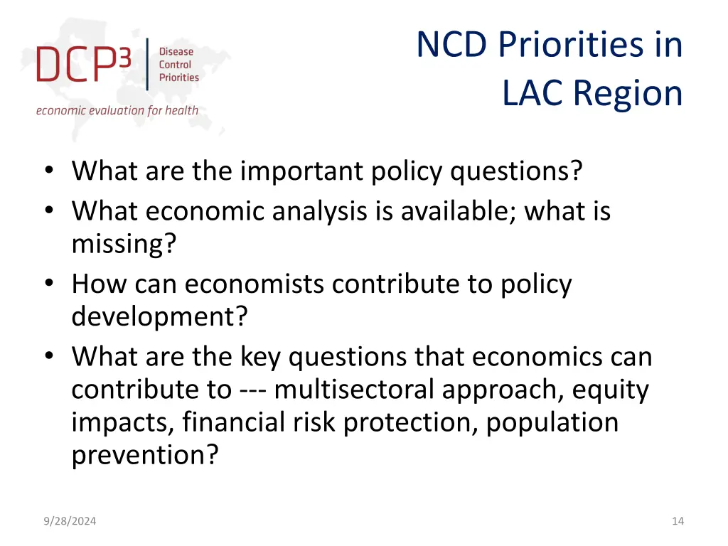 ncd priorities in lac region