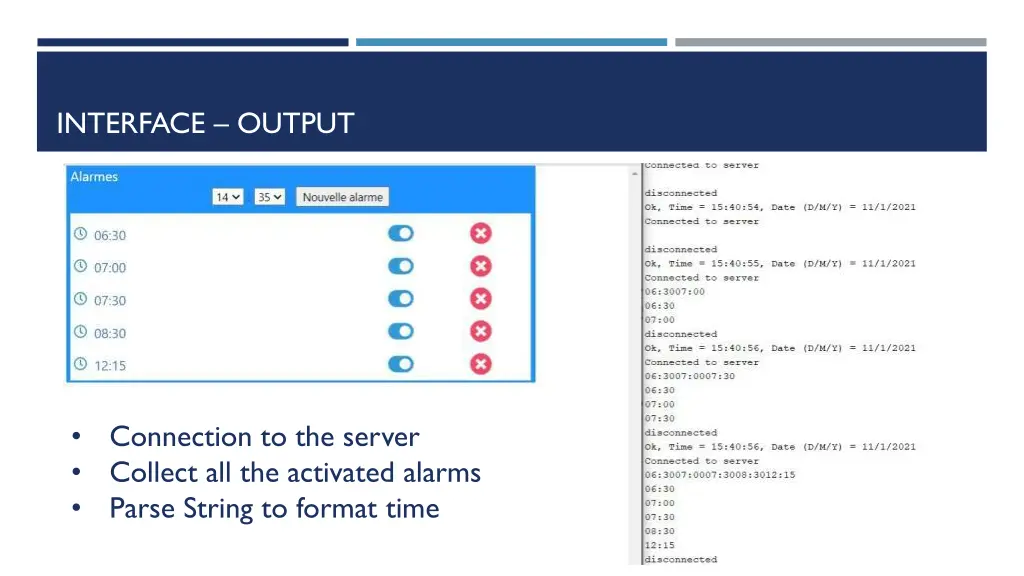 interface output