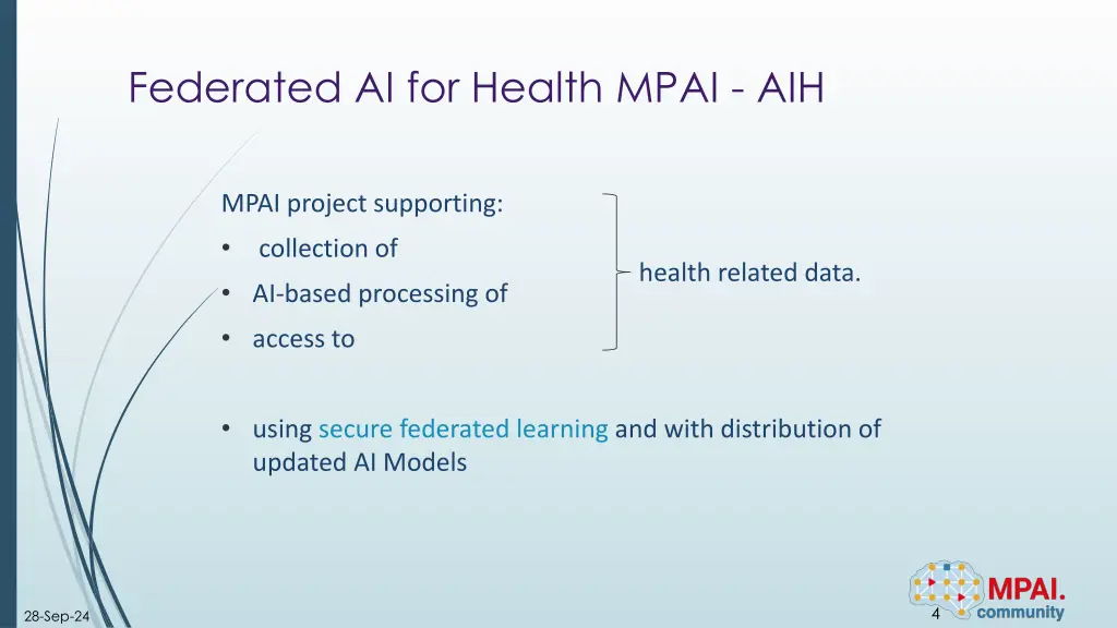 federated ai for health mpai aih