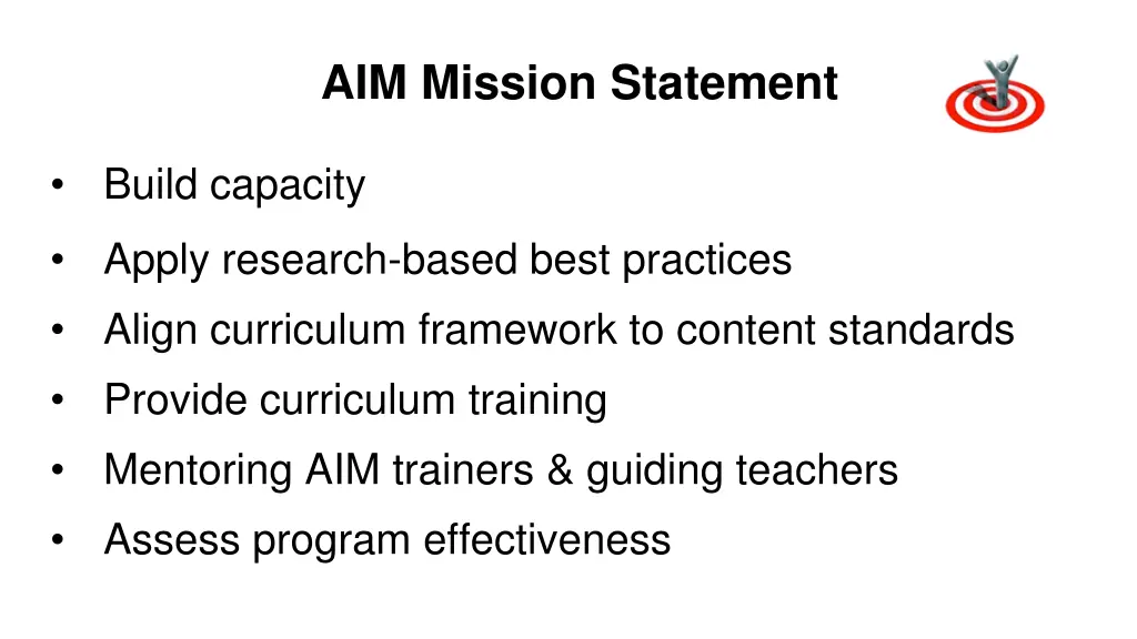 aim mission statement