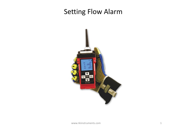 setting flow alarm