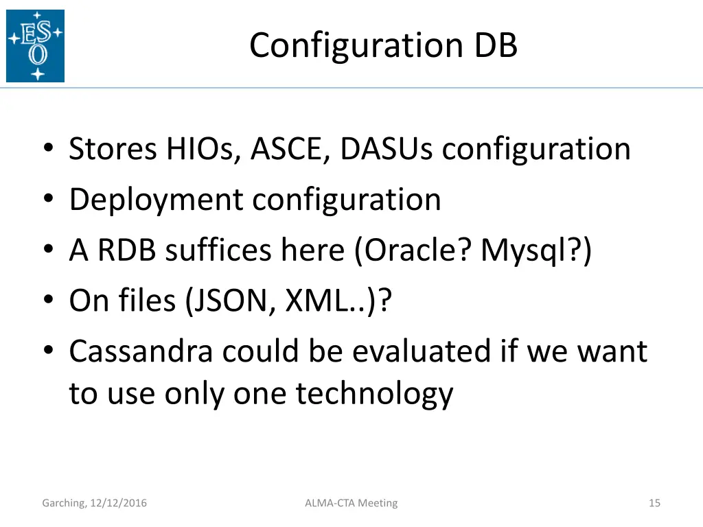 configuration db