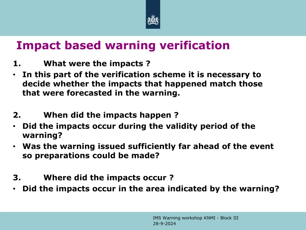 impact based warning verification 1