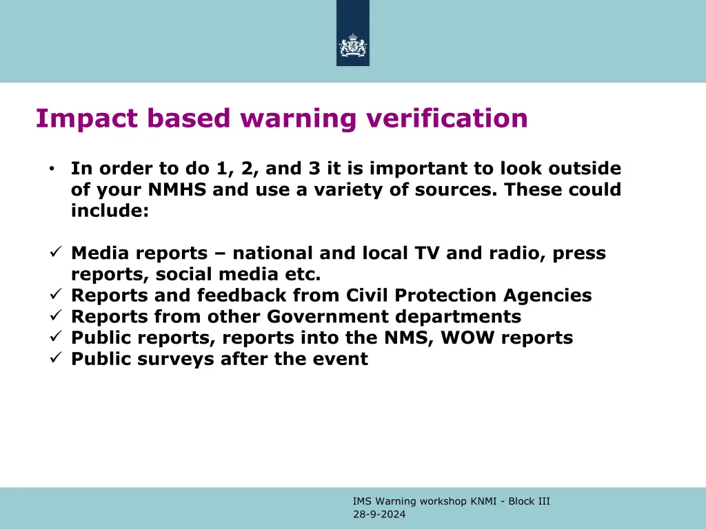 impact based warning verification 2