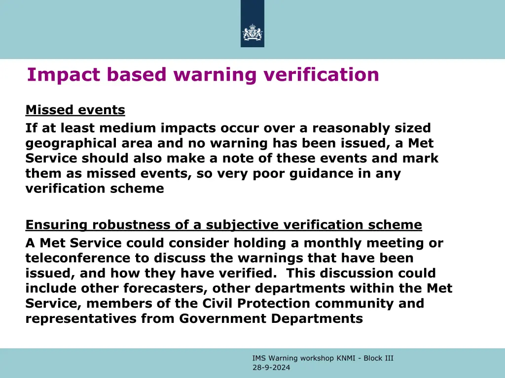 impact based warning verification 3