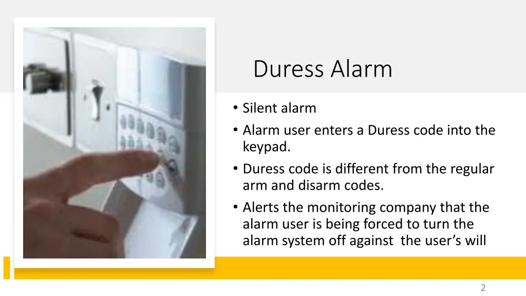 duress alarm