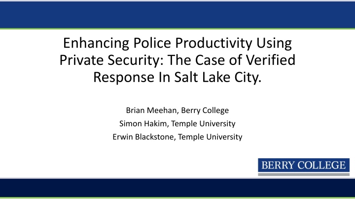 enhancing police productivity using private