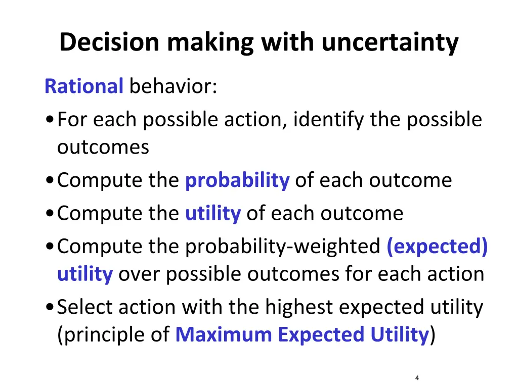 decision making with uncertainty