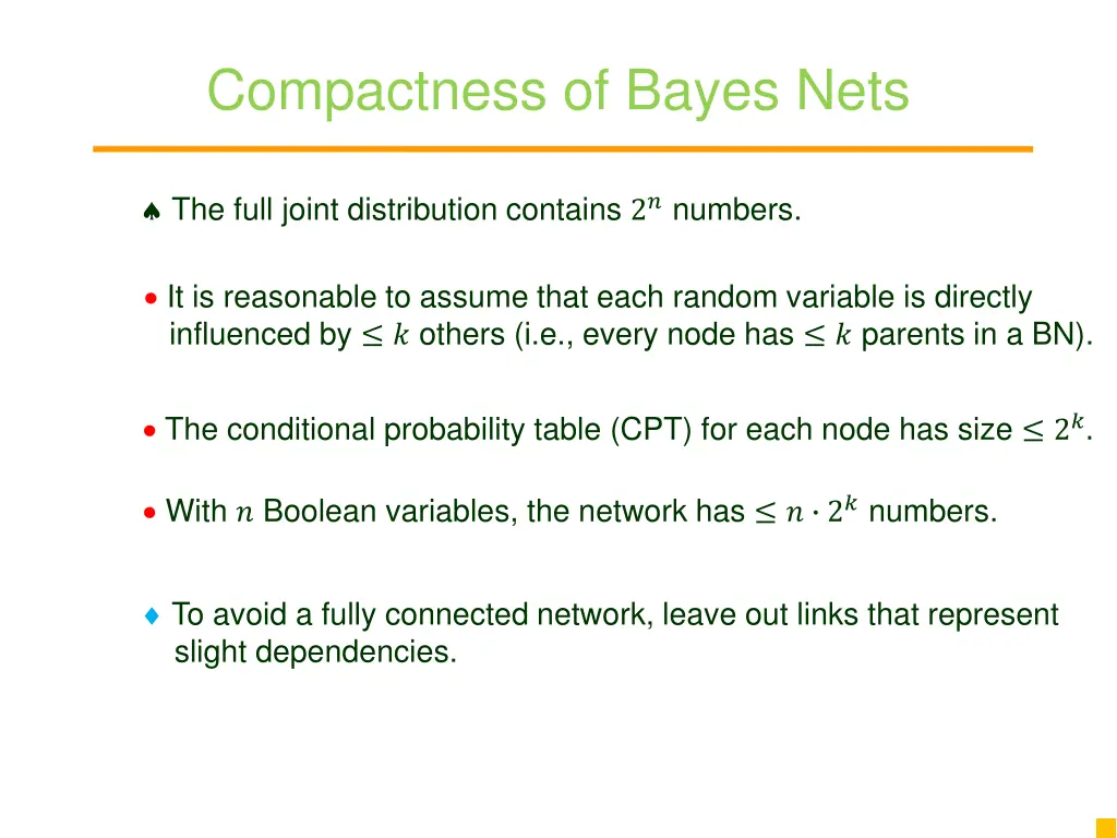 compactness of bayes nets