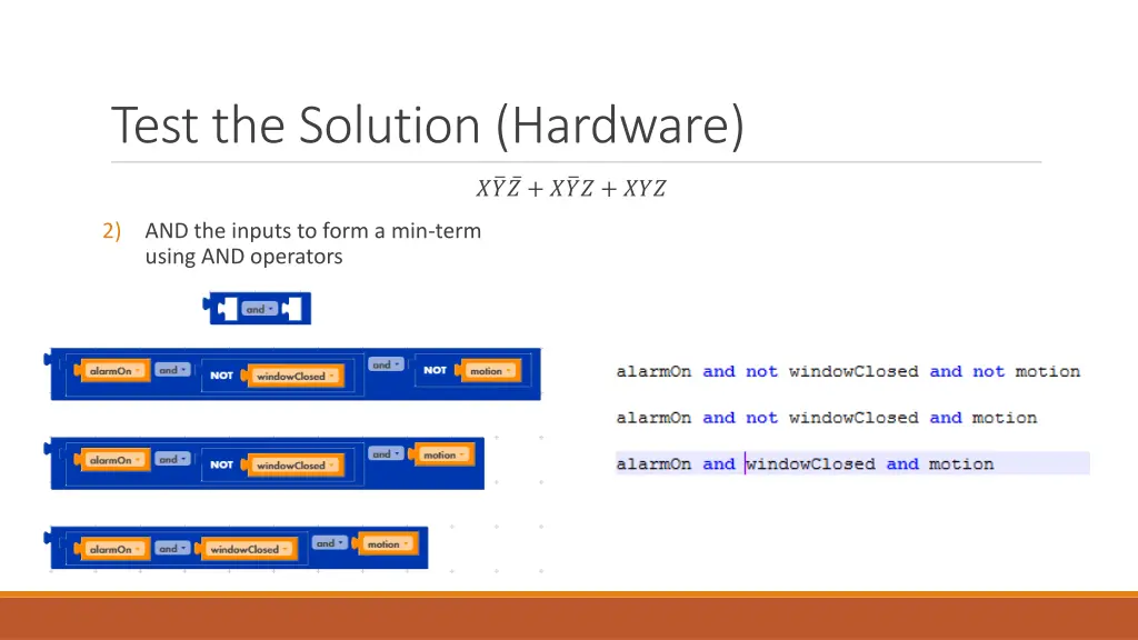 test the solution hardware 3