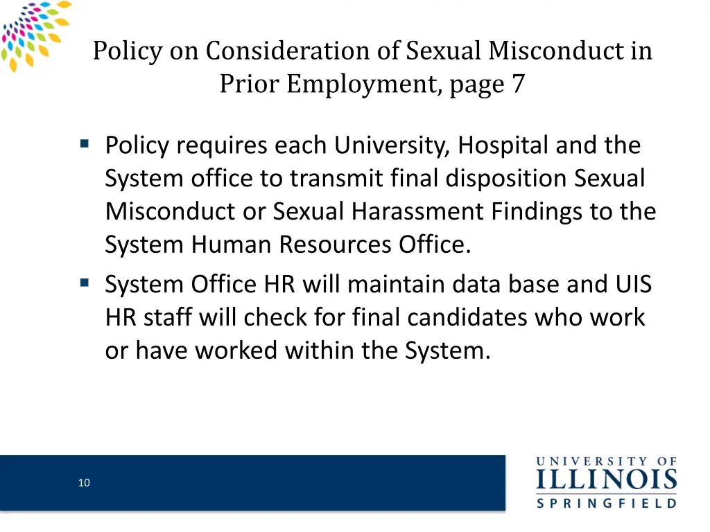 policy on consideration of sexual misconduct 6